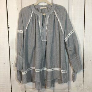 ELLISON Brand Women's Tunic Size Large BOHO Blouse
